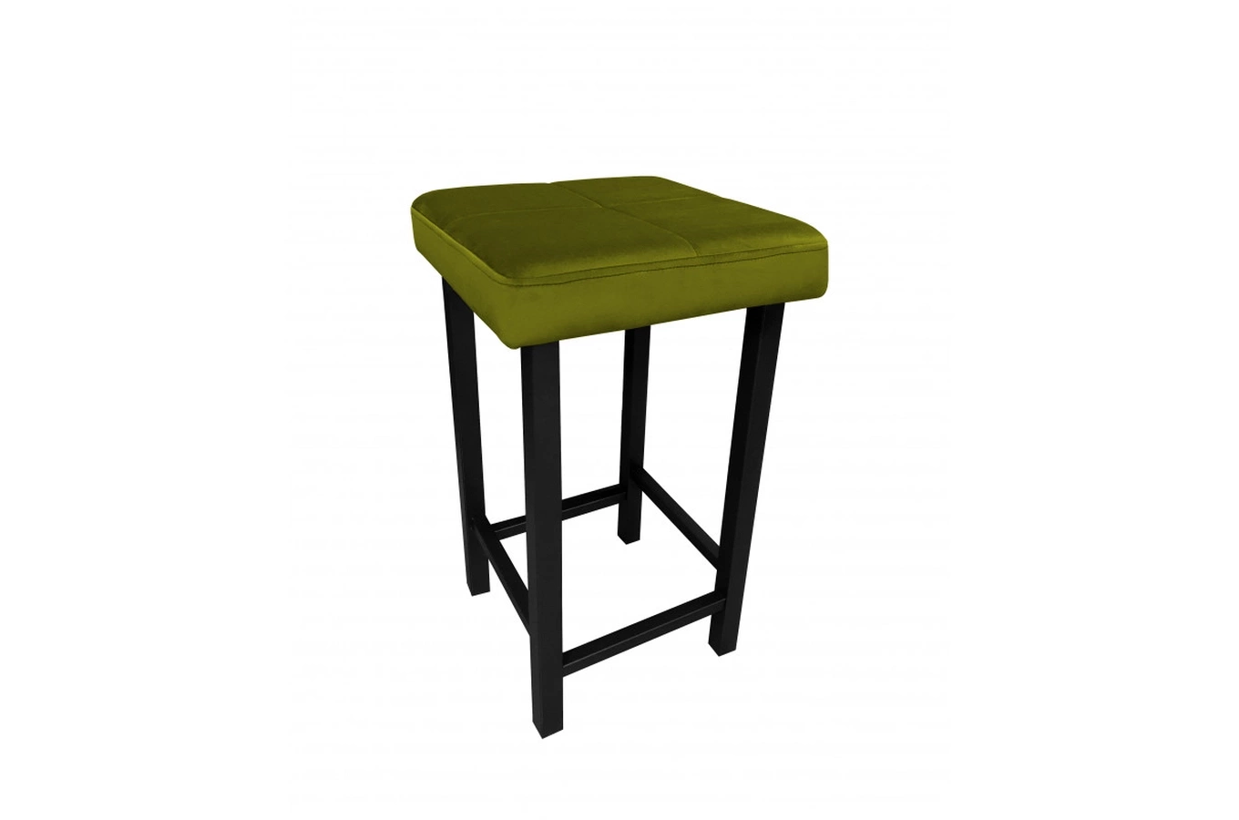 Tapicerowany taboret QUARTO na metalowych nogach / kolor tkaniny + wysokość do wyboru!