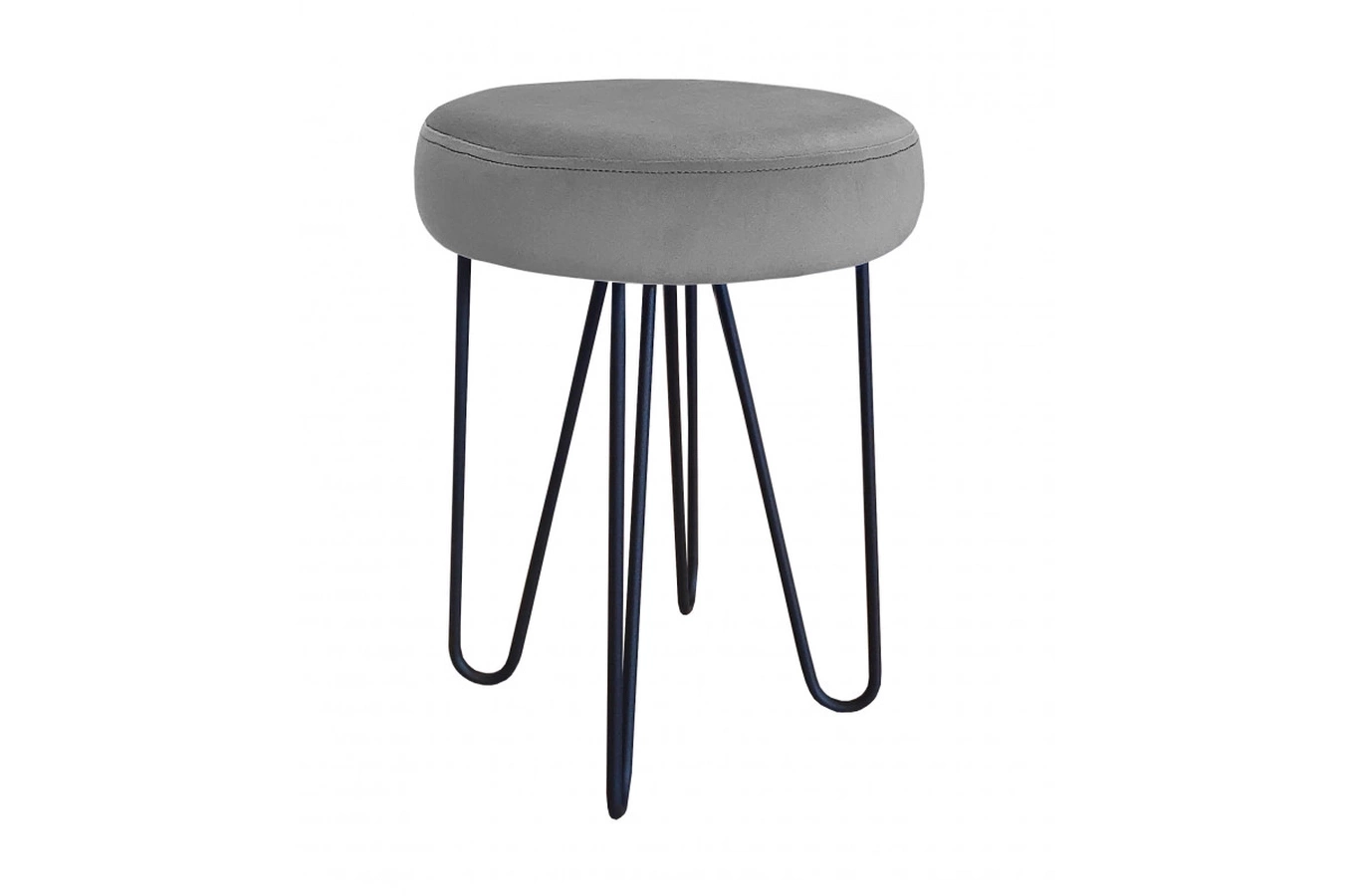 Tapicerowany taboret SECONDO na metalowych nogach / kolor tkaniny + podstawy do wyboru!