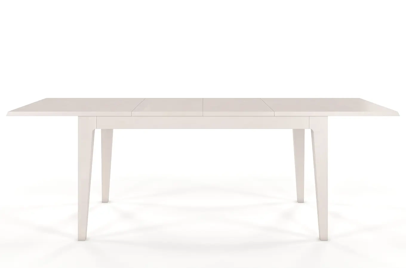 Stół drewniany bukowy rozkładany Visby CORTENA 140-220 cm / biały