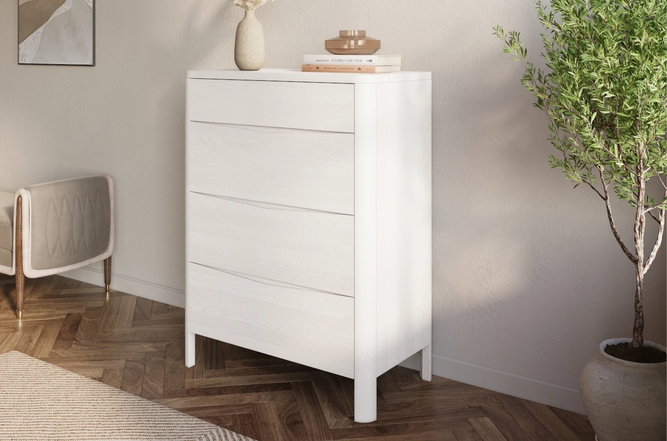 Drewniana komoda bukowa Visby MODENA 80