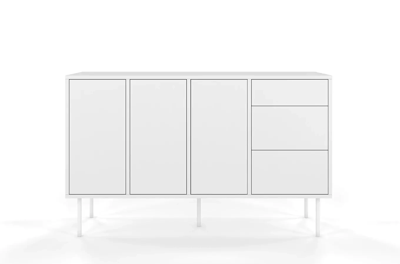 Biała nowoczesna komoda Dancan MIRKA / szer. 130 cm