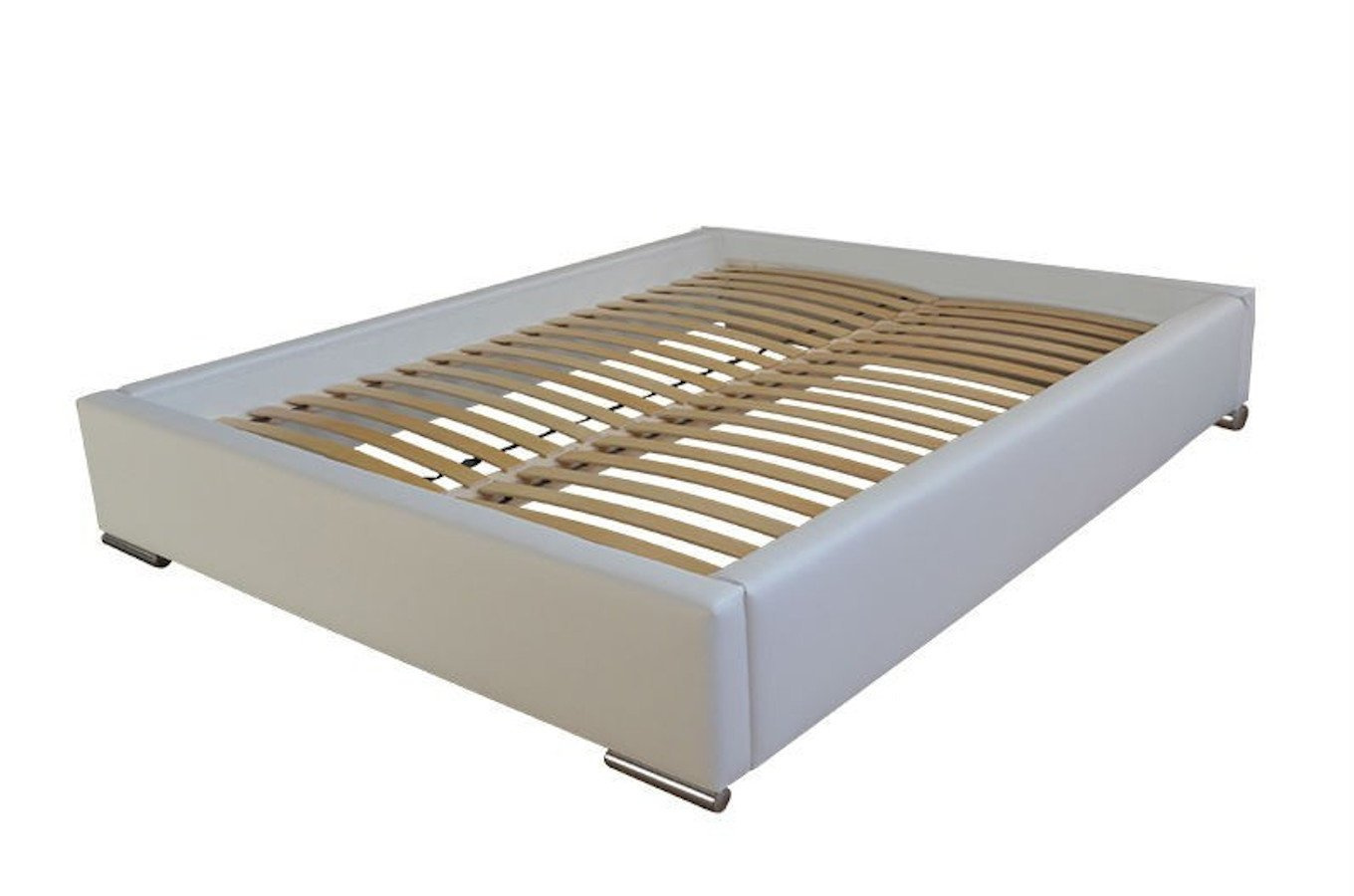 Klasyczne łóżko tapicerowane do sypialni WENER - bez zagłówka