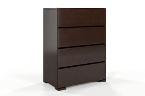 Drewniana komoda sosnowa Visby Sandemo 4S80 / szer. 80 cm, kolor orzech