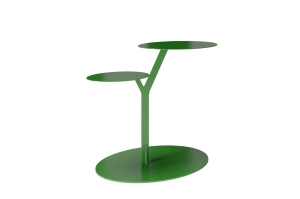 Metalowy stolik pomocniczy do salonu Kayani IROKO / kolor groszkowa zieleń