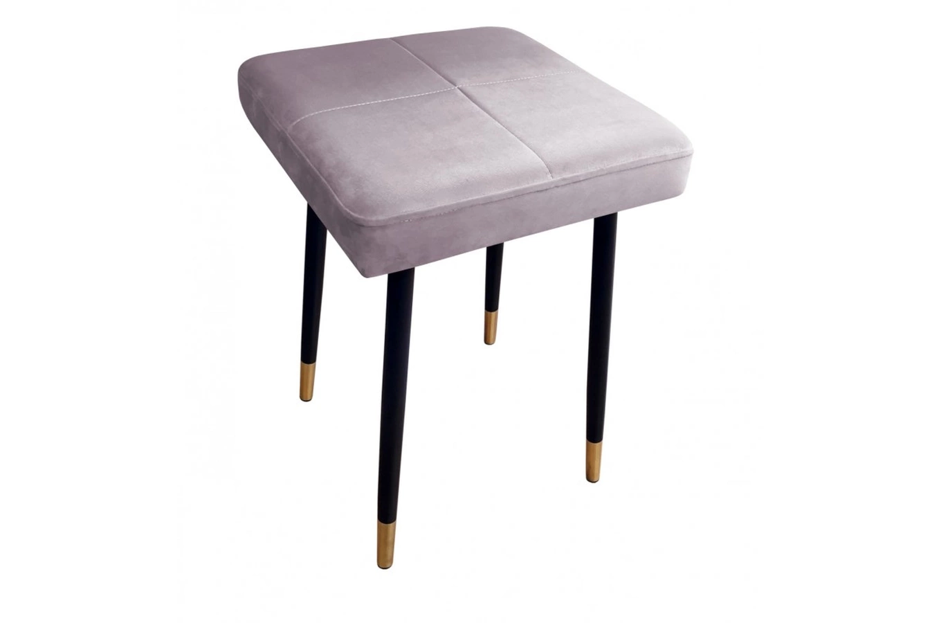 Tapicerowany taboret QUINTO na metalowych nogach / kolor tkaniny + podstawy do wyboru!