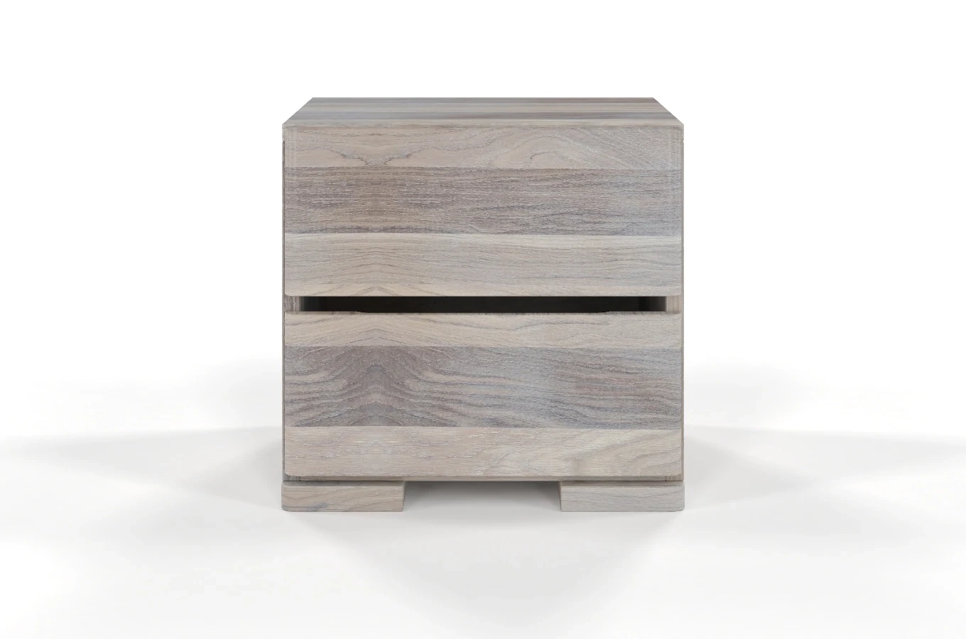 Drewniana szafka nocna dębowa Visby SANDEMO HIGH 2S / olej bielony