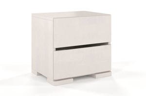 Drewniana szafka nocna bukowa Visby Sandemo High 2S / kolor biały