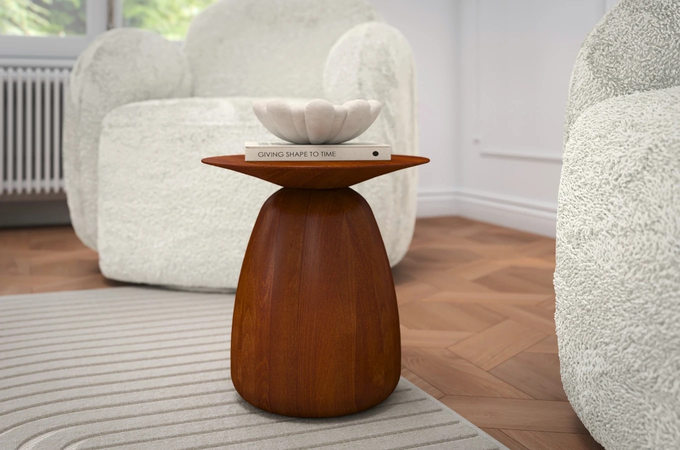 Stolik drewniany Kayani BAOBAB 34 różne kolory, wys. 34 cm