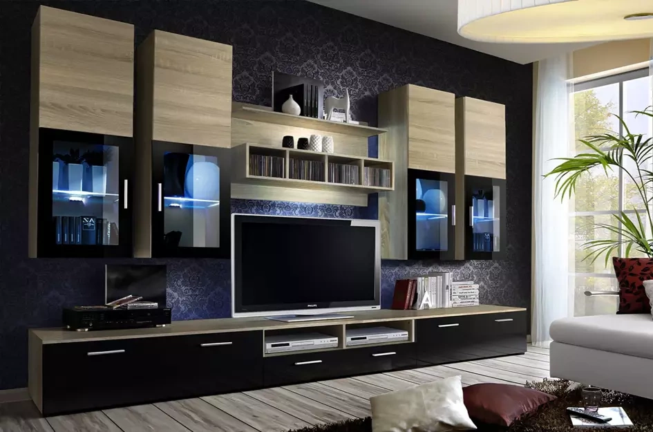 Meblościanka LYRA NIGHT / 4 warianty kolorystyczne do wyboru / szer. 300 cm