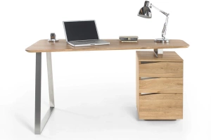 Nowoczesne dębowe biurko z szufladami TORI I / 150x67 cm
