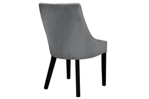 Eleganckie pikowane krzesło DONNA CHESTERFIELD na drewnianych nogach