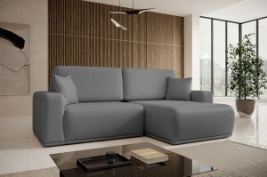 Nowoczesny narożnik LAPIS z funkcją spania i pojemnikiem na pościel