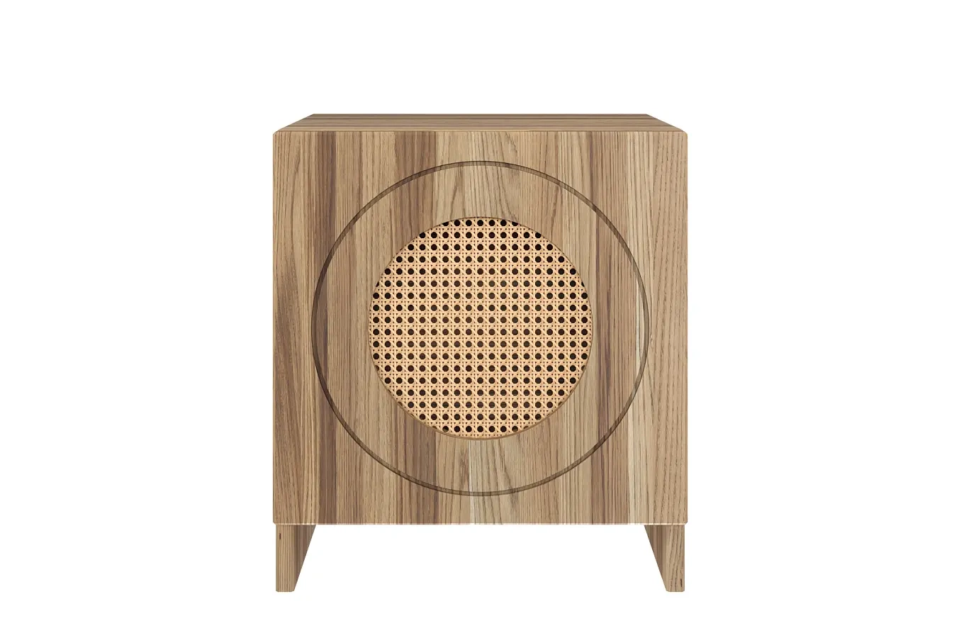 Drewniana szafka nocna dębowa z rattanem Skandica HARMARK