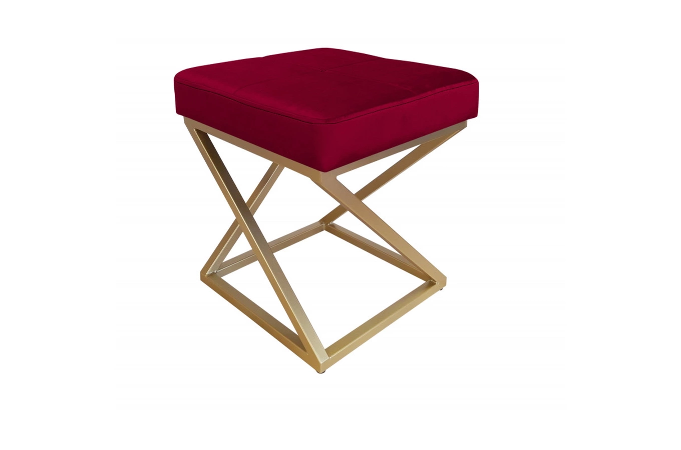 Tapicerowany puf DIXI na metalowych nogach / kolor tkaniny + podstawy do wyboru!