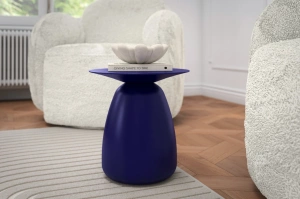 Stolik drewniany Kayani BAOBAB 34 różne kolory, wys. 34 cm / kolor granat szlachetny