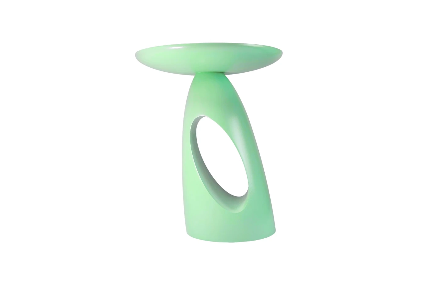 Stolik drewniany Kayani ISLAND różne kolory, wys. 40 cm / kolor pudrowa zieleń