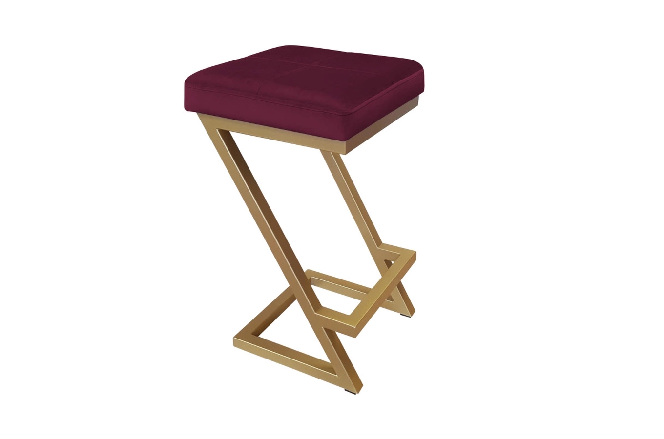 Tapicerowany hoker DIZI na metalowych nogach / kolor tkaniny + podstawy do wyboru!