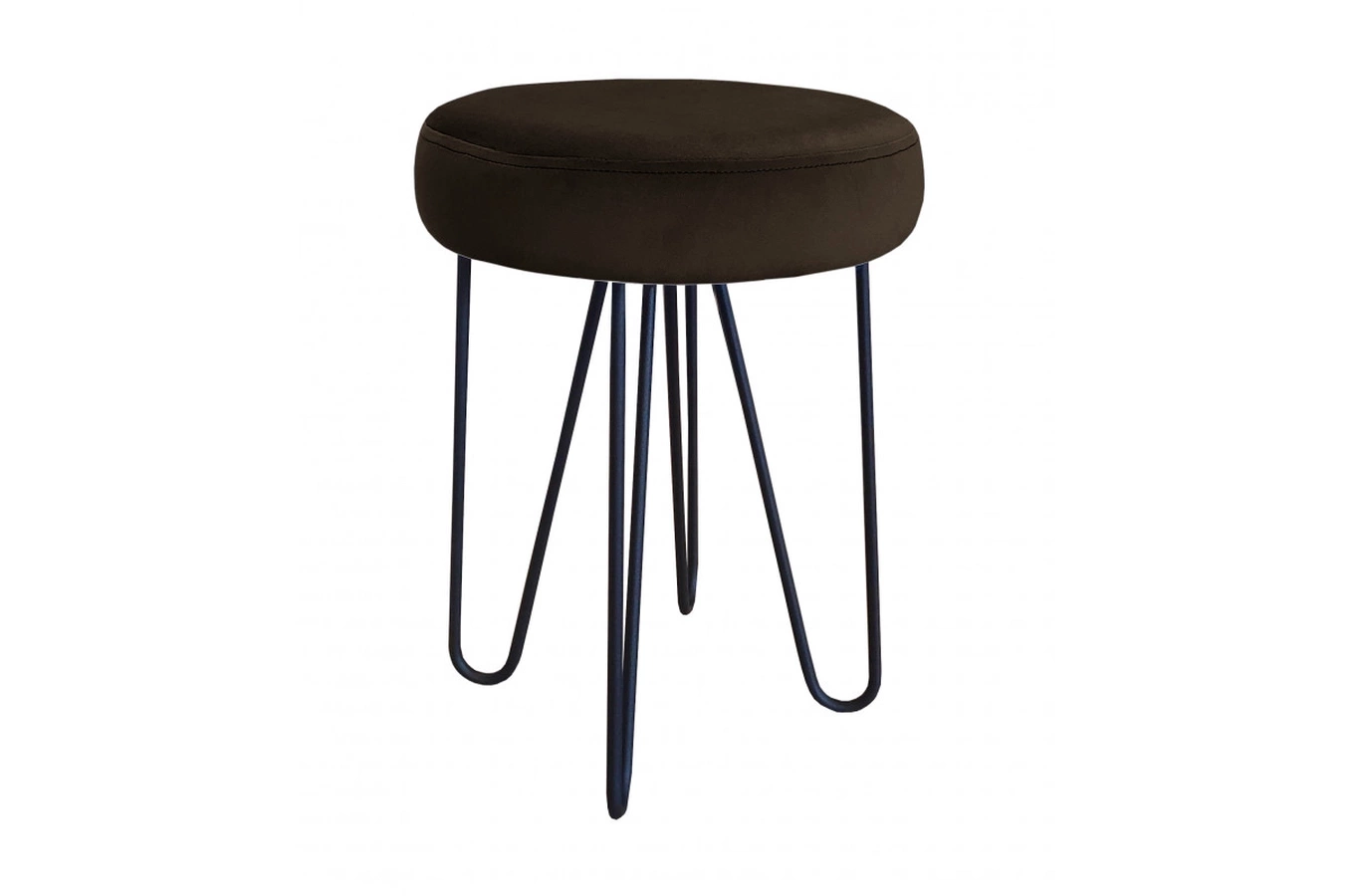 Tapicerowany taboret SECONDO na metalowych nogach / kolor tkaniny + podstawy do wyboru!