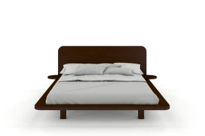 Łóżko lewitujące drewniane bukowe Skandica JAPANDIC / 160x200 cm, kolor palisander
