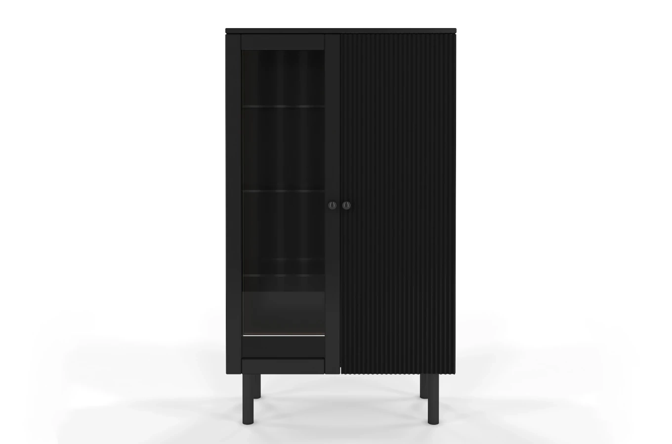 Czarna witryna Visby NORVIK High / szer. 80 cm