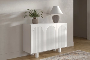 Biała komoda z łukami Skandica RITA / szer. 135 cm