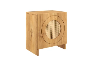 Drewniana szafka nocna dębowa z rattanem Skandica HARMARK