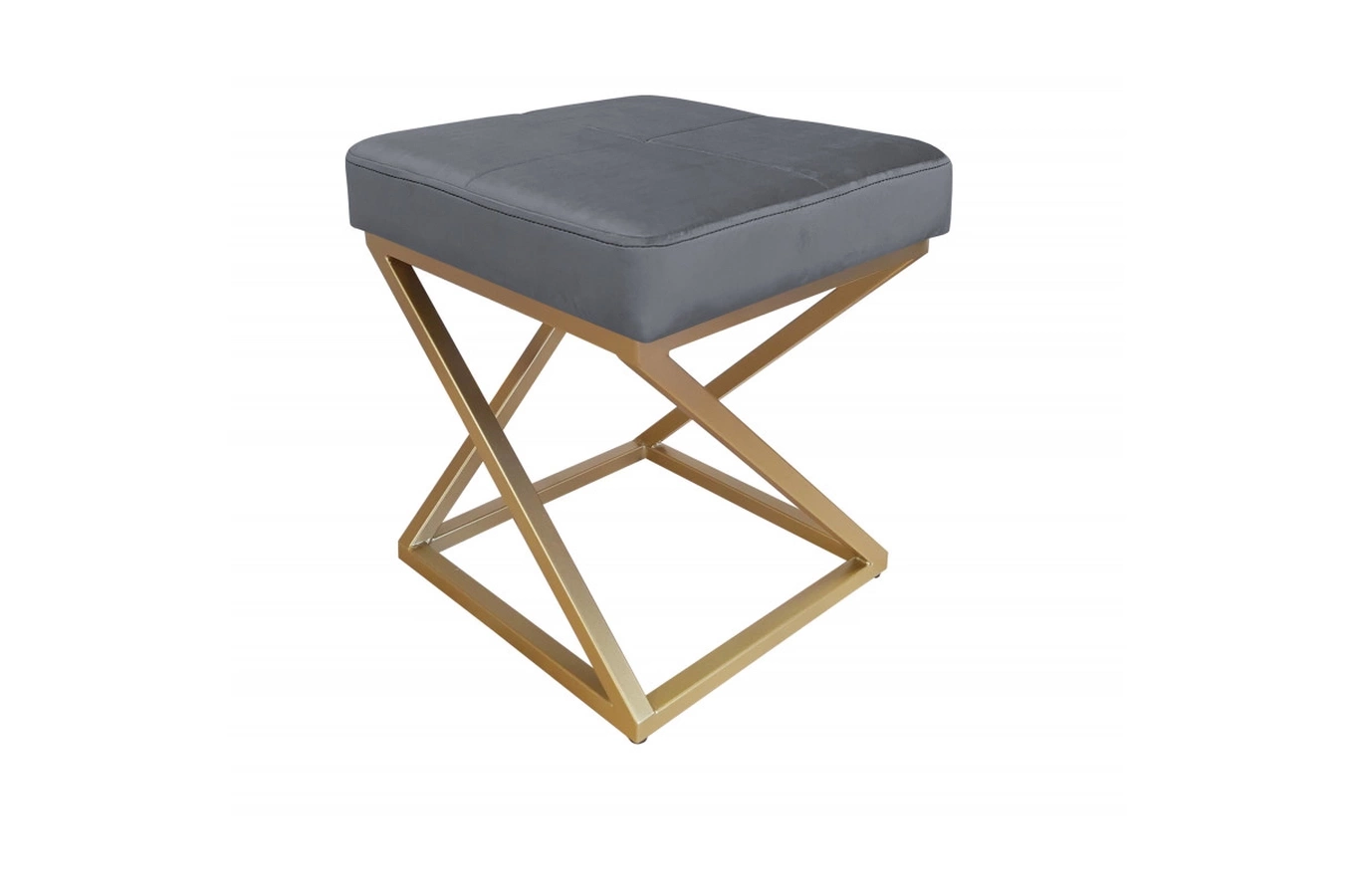 Tapicerowany puf DIXI na metalowych nogach / kolor tkaniny + podstawy do wyboru!