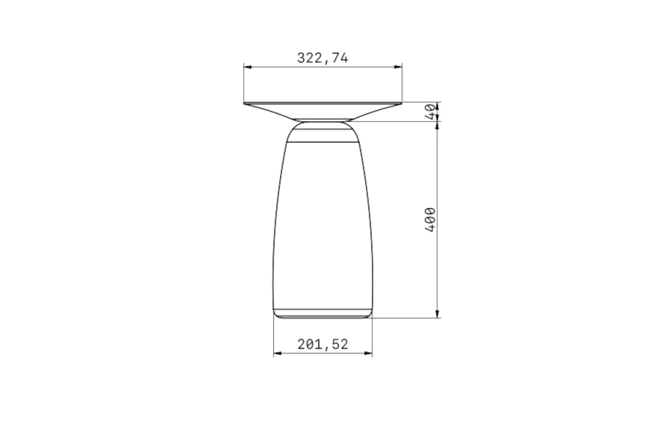 Stolik drewniany Kayani BAOBAB 44 różne kolory, wys. 44 cm / kolor orzech