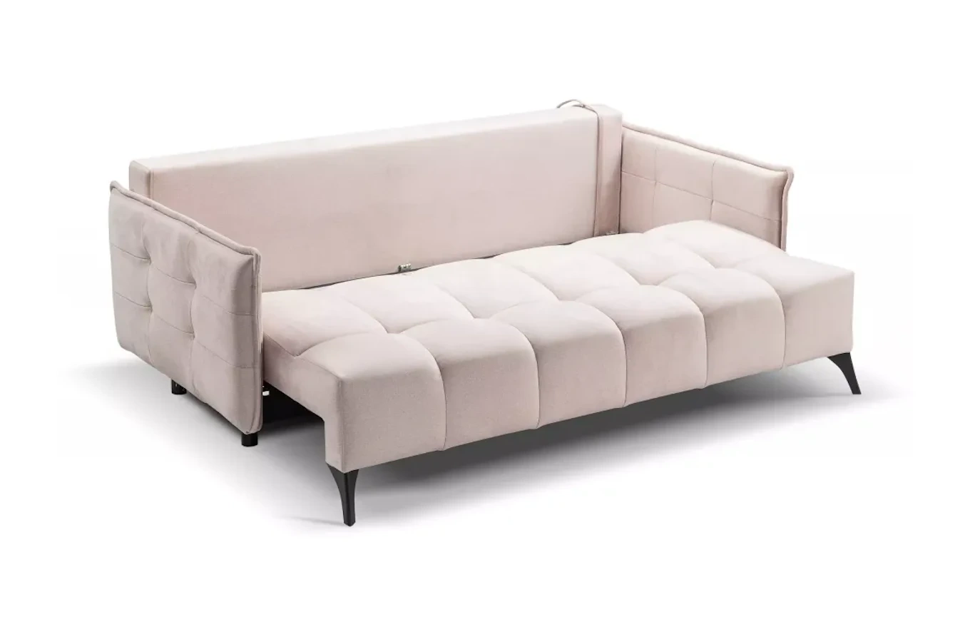 Nowoczesna sofa rozkładana SAMANTA z funkcją spania i pojemnikiem na pościel / szerokość 205 cm