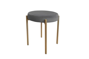 Tapicerowany taboret TERZO na metalowych nogach / kolor tkaniny + podstawy do wyboru!