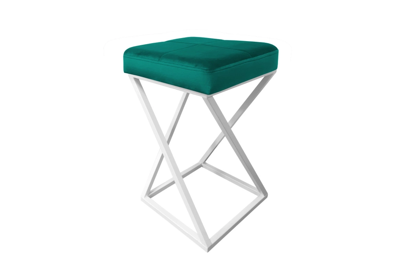 Tapicerowany hoker DIXI na metalowych nogach / kolor tkaniny + podstawy do wyboru!