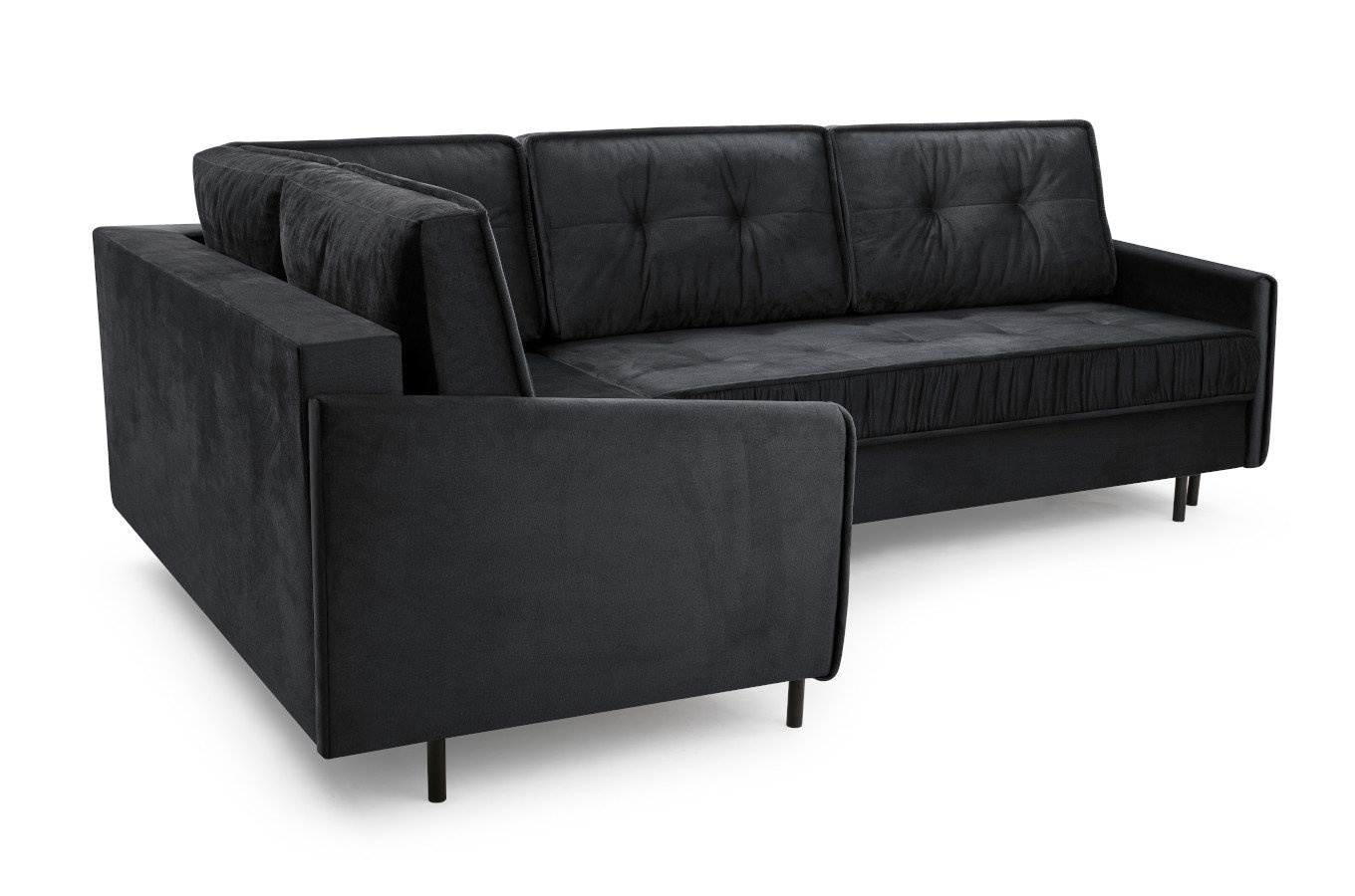 Nowoczesny narożnik ZANZIBAR L z funkcją spania i pojemnikiem na pościel