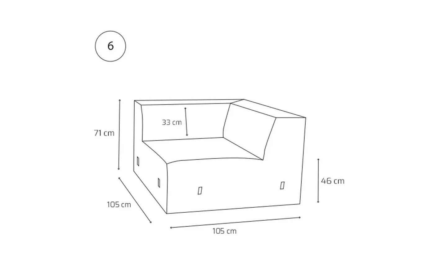 Nowoczesny narożnik modułowy MINKY 8