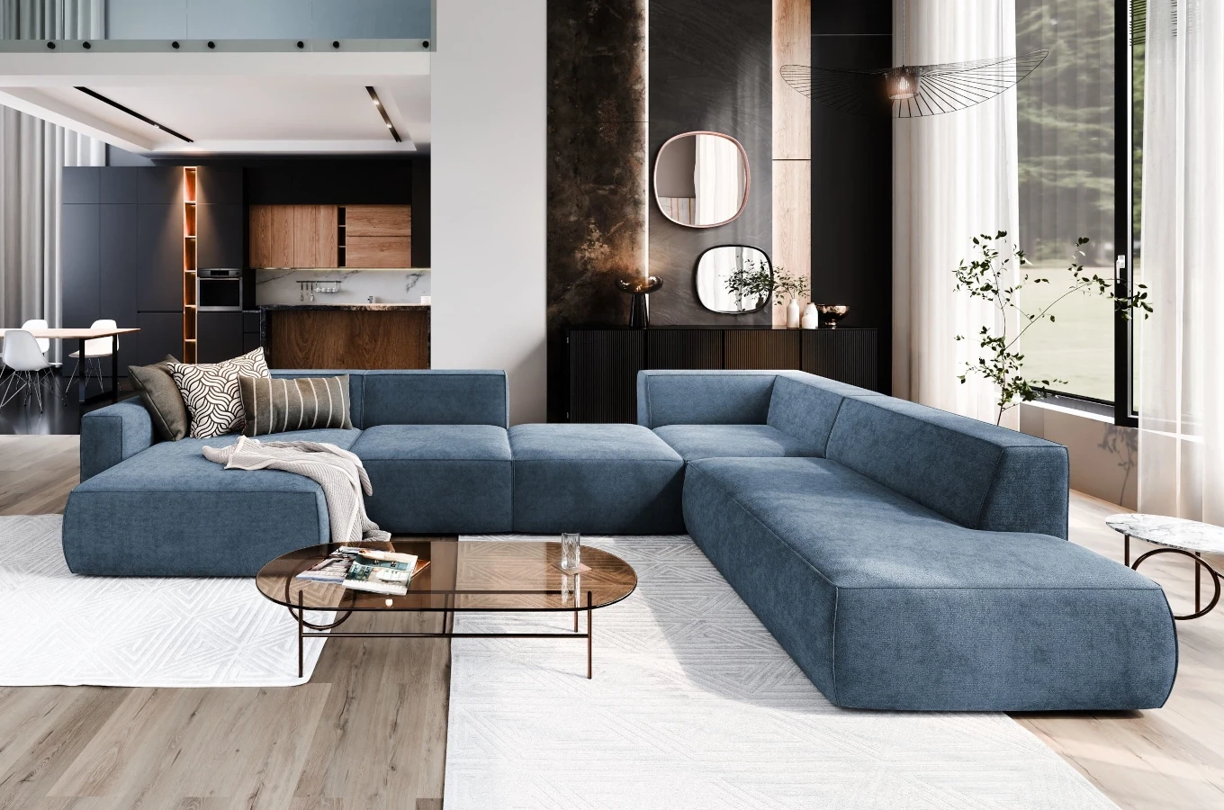 Nowoczesny narożnik modułowy MINKY 7