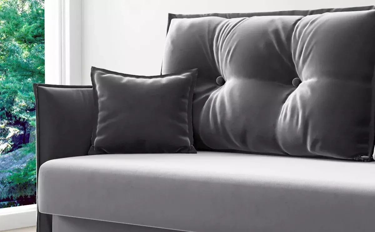 Elegancka sofa BRADLEY z funkcją spania i pojemnikiem na pościel