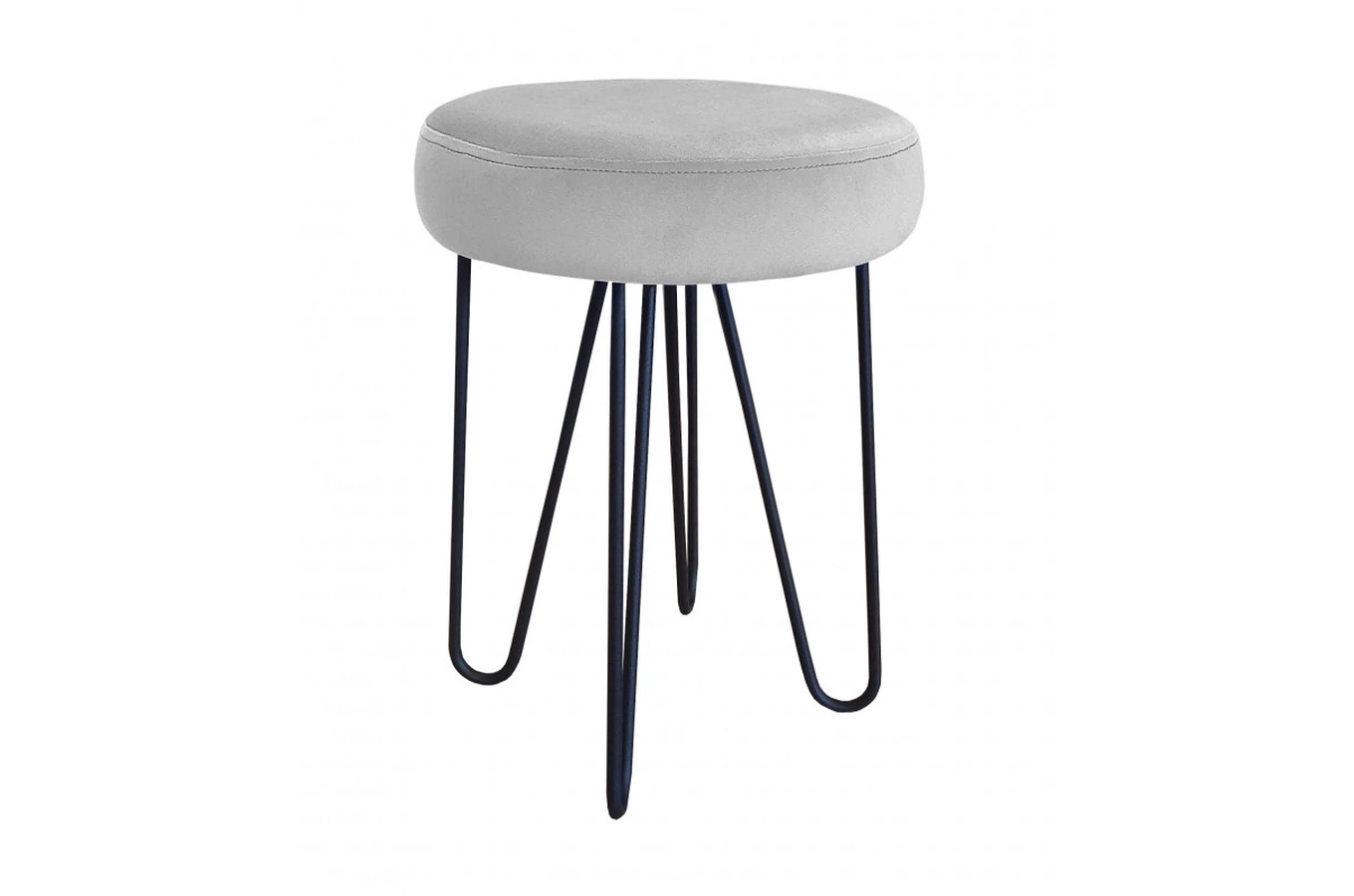 Tapicerowany taboret SECONDO na metalowych nogach / kolor tkaniny + podstawy do wyboru!