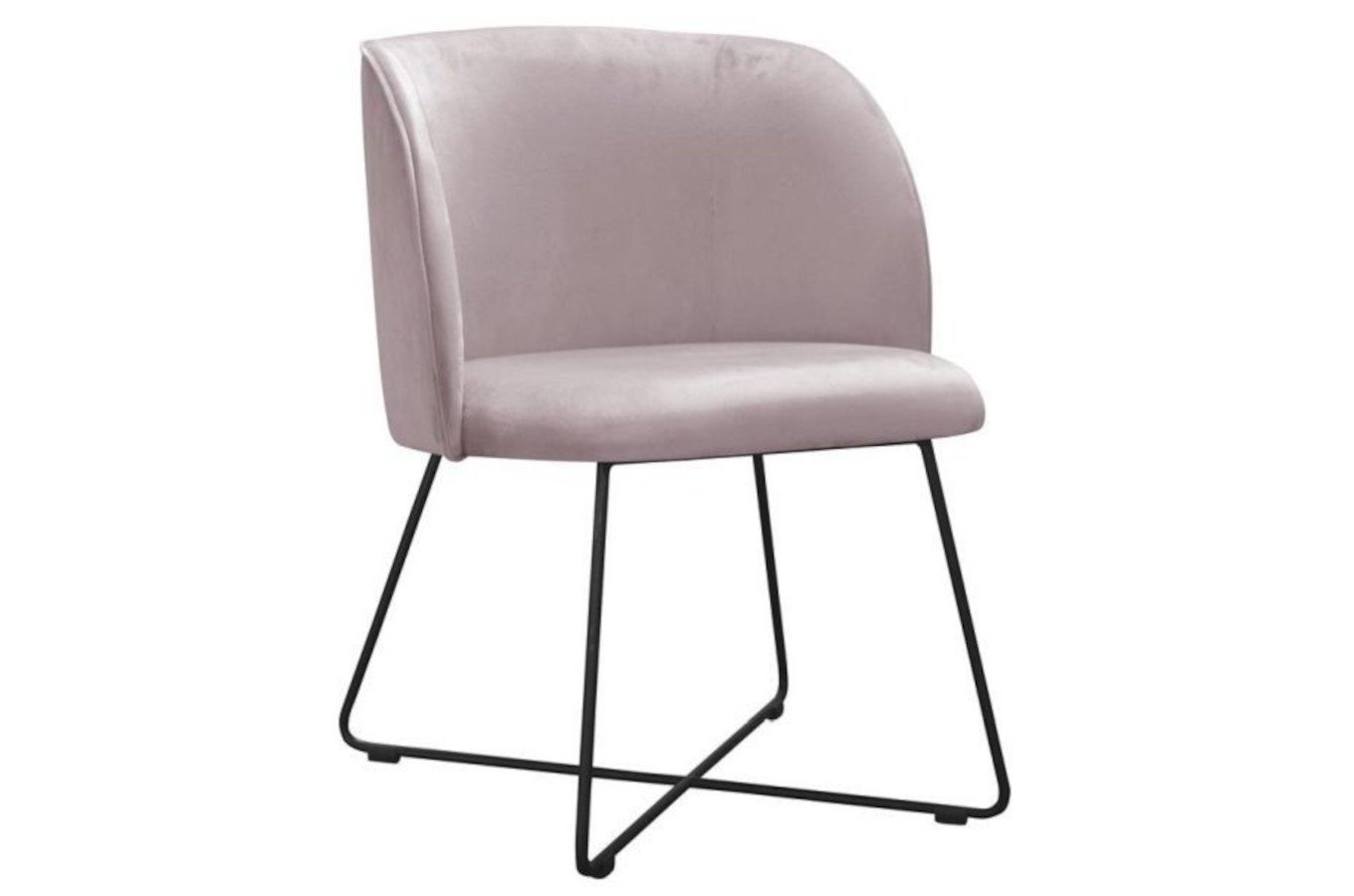 Nowoczesne krzesło tapicerowane INGE X na metalowych nogach