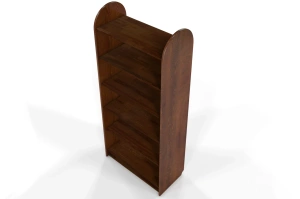 Regał drewniany sosnowy Visby KLIPPEN / szerokość 80 cm, kolor orzech