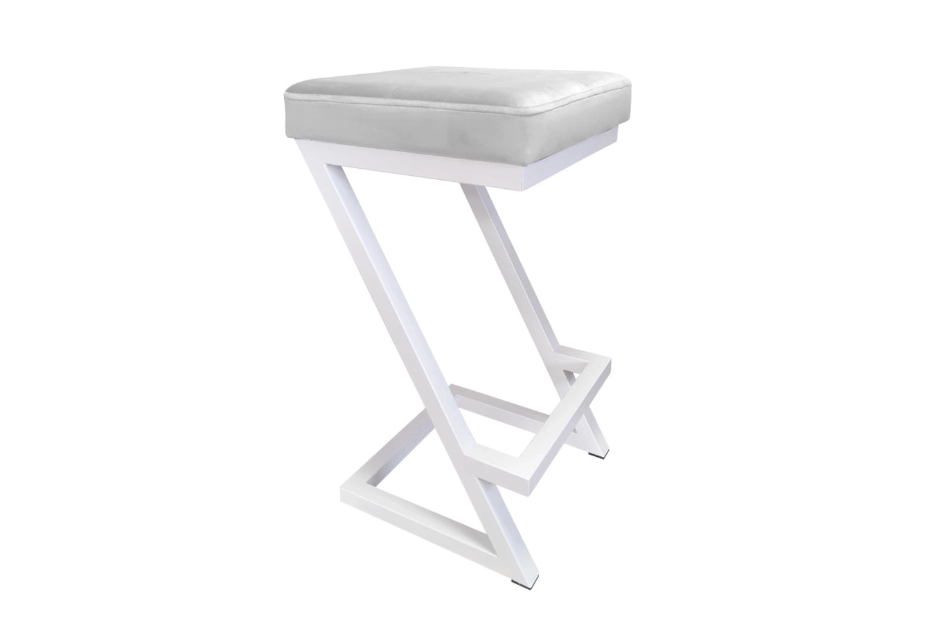 Tapicerowany hoker DIZI na metalowych nogach / kolor tkaniny + podstawy do wyboru!