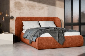 Tapicerowane łóżko SIMBA ze skrzynią na pościel