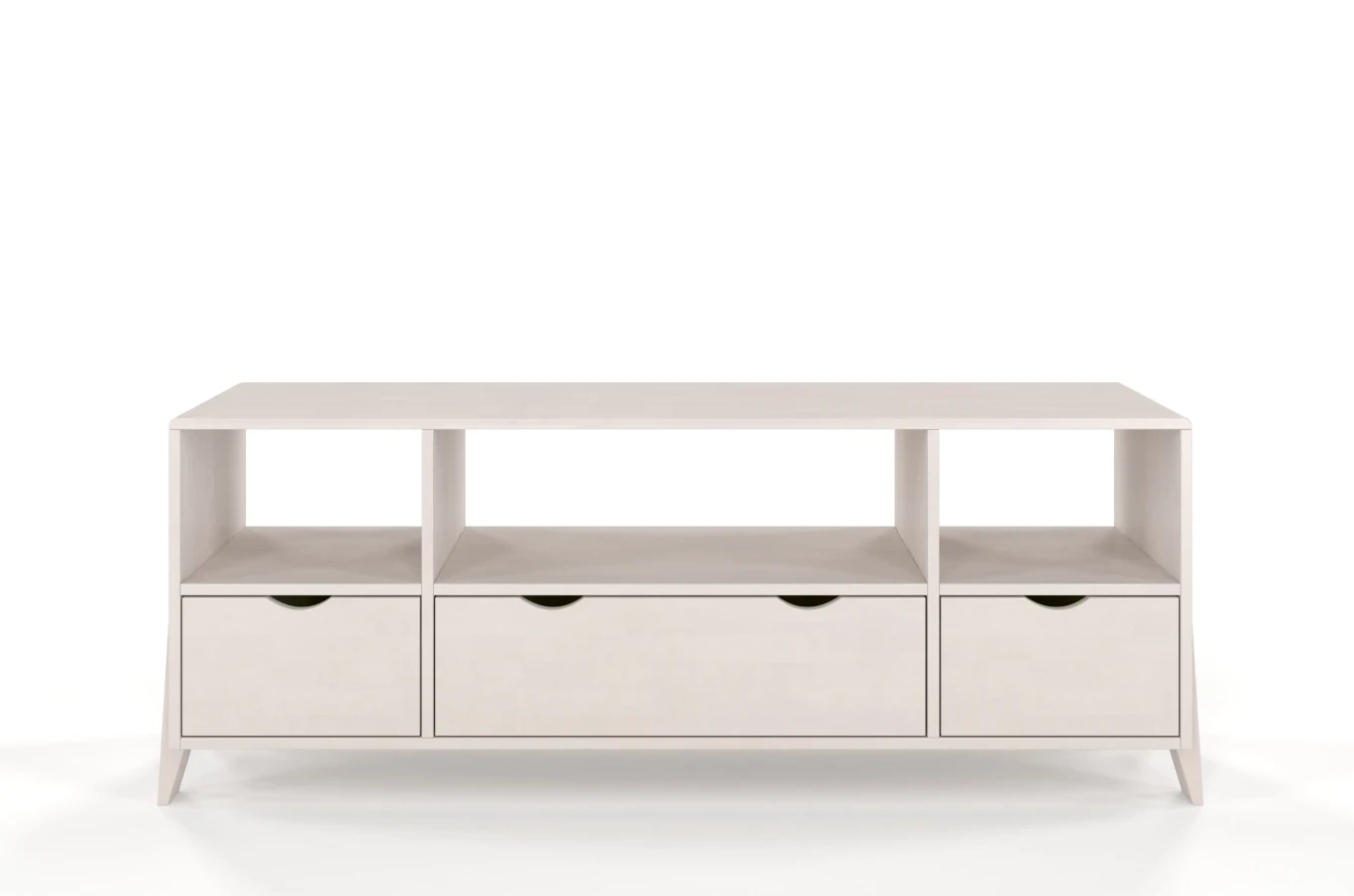 Drewniana szafka RTV bukowa Visby GDYNIA na nóżkach / szer. 160 cm