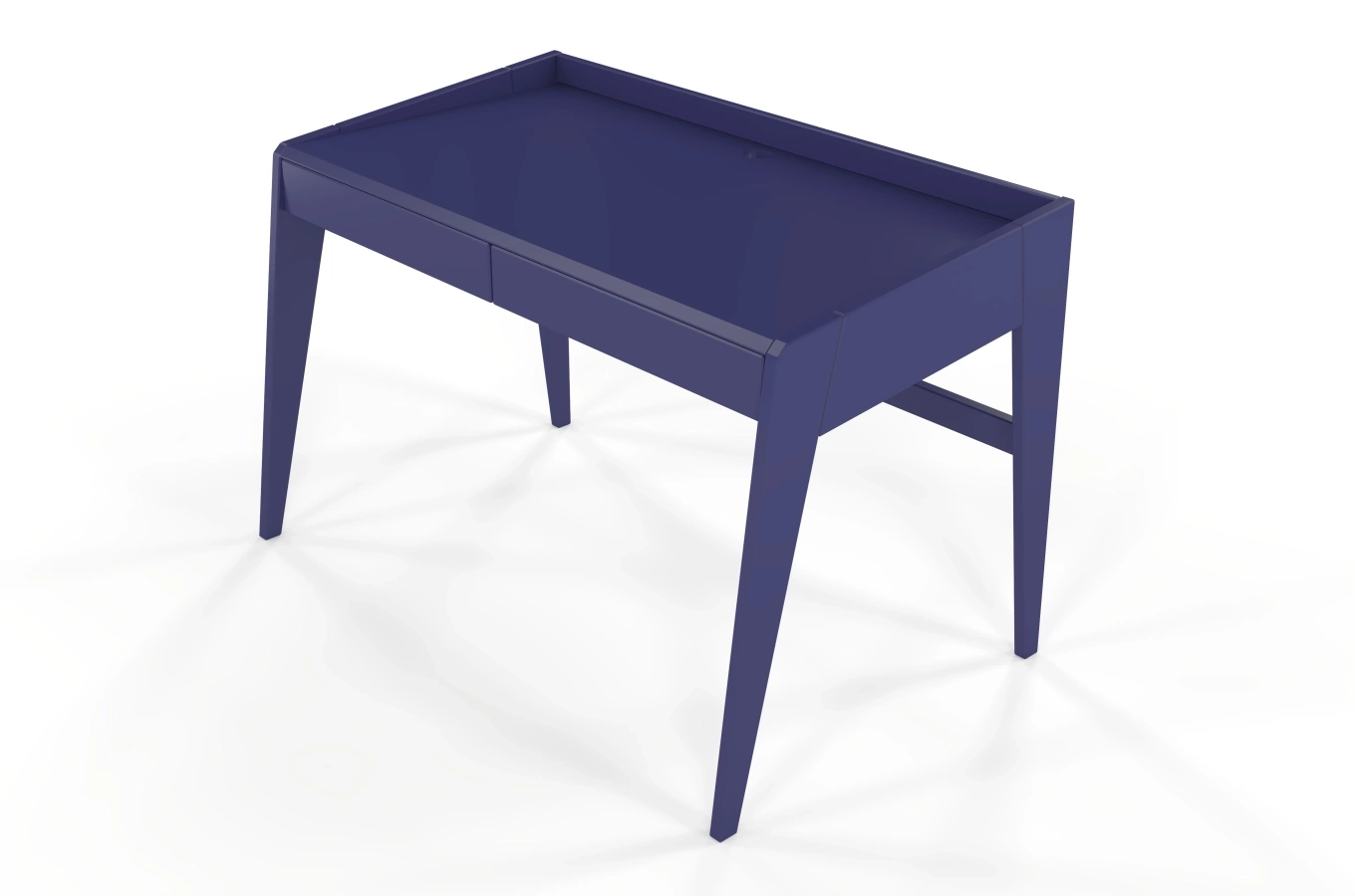 Drewniane biurko / toaletka z szufladami Visby LISA / kolor granat szlachetny / 125x70 cm