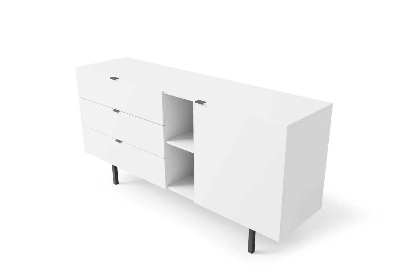 Nowoczesna biała komoda z szufladami Skandica MYWAY / szer. 160 cm