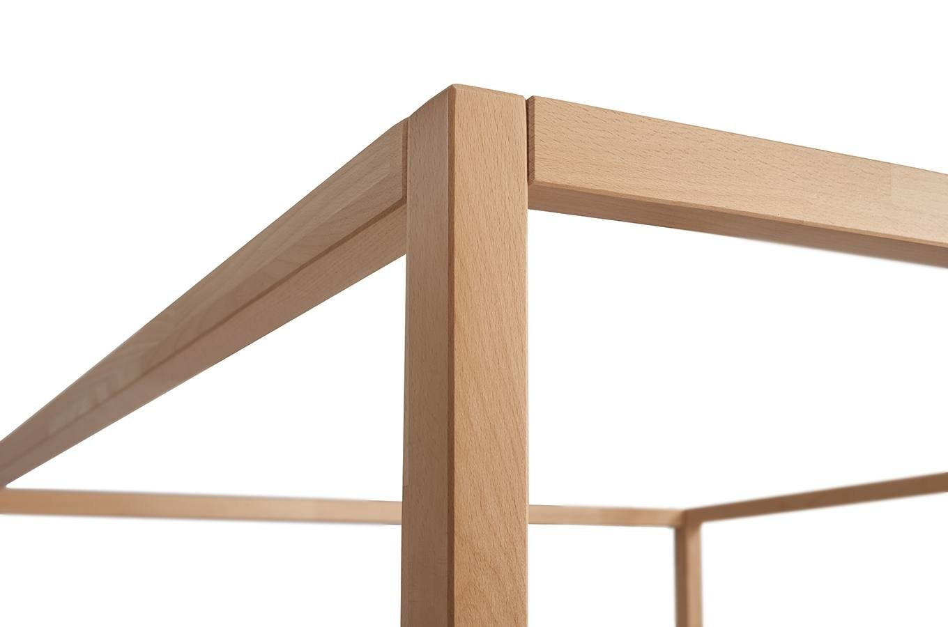 Łóżko drewniane bukowe z baldachimem Visby CANOPY