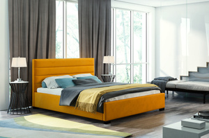 Tapicerowane łóżko do sypialni HENRIK