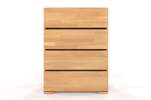 Drewniana komoda bukowa Visby Sandemo 4S80 / szer. 80 cm, kolor naturalny