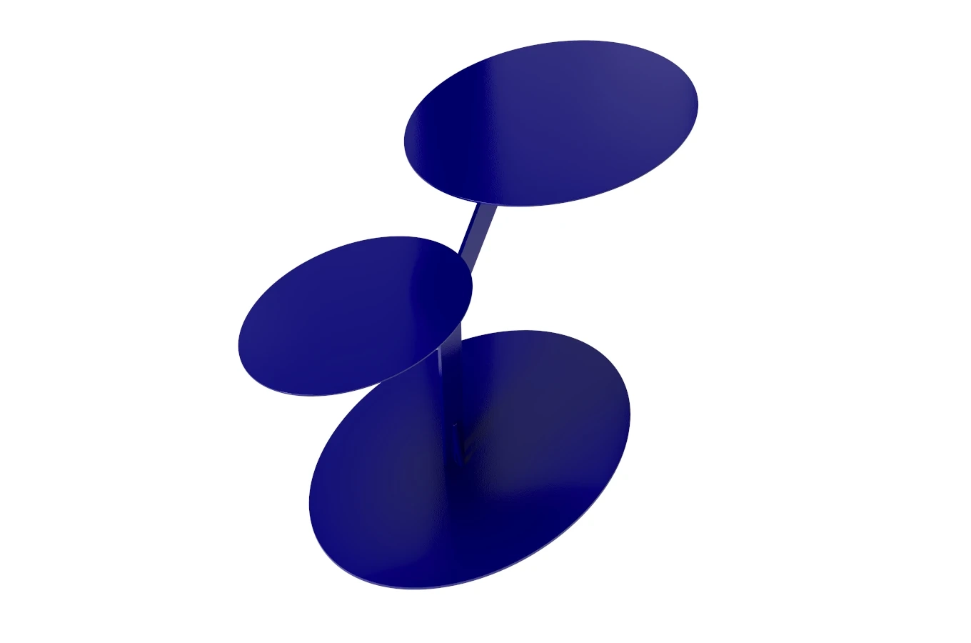 Metalowy stolik pomocniczy do salonu Kayani IROKO / kolor granat szlachetny