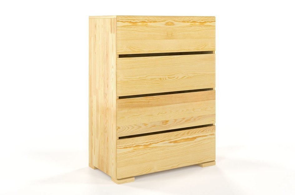 Drewniana komoda sosnowa Visby Sandemo 4S80 / szer. 80 cm, kolor naturalny
