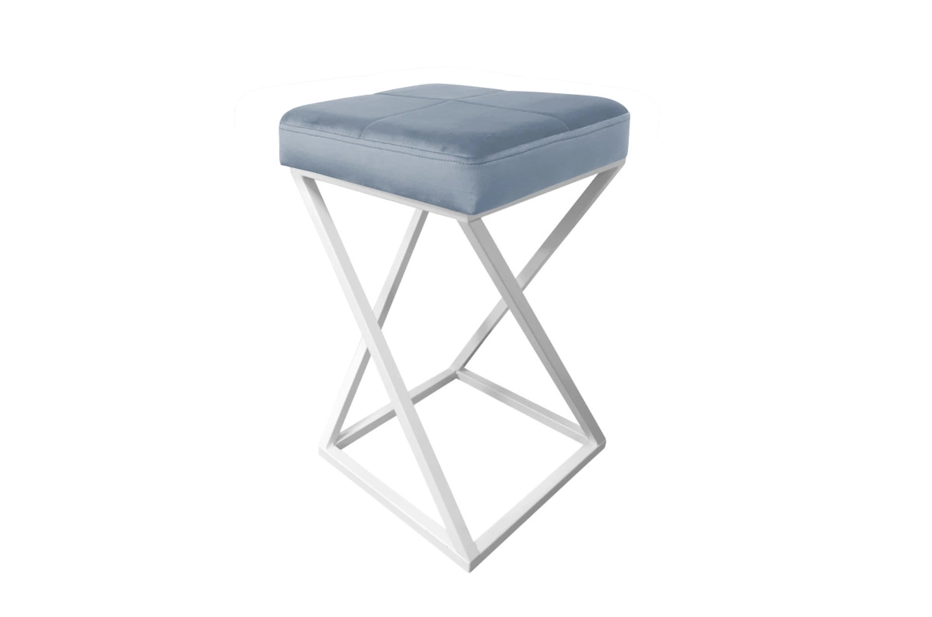 Tapicerowany hoker DIXI na metalowych nogach / kolor tkaniny + podstawy do wyboru!