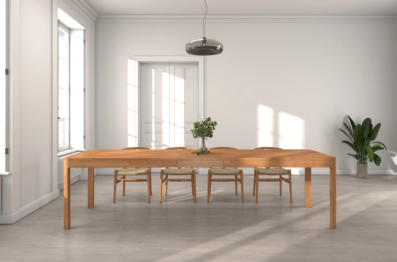 Stół drewniany bukowy rozkładany Skandica RUBY 140-260 cm / kolor naturalny